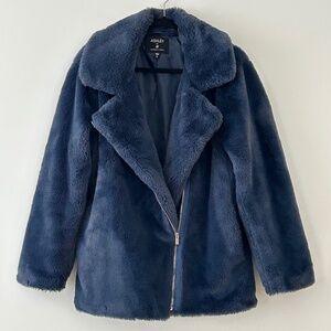 Ashley by 26 International Blue Faux Fur Coat